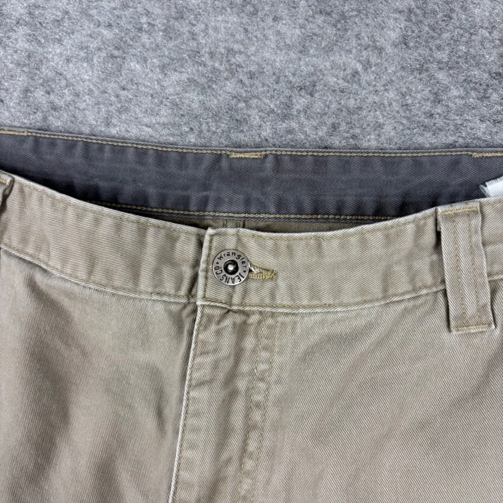 Wrangler Cargo Pants Mens 36x30 Tan Khaki Cowboy Utility Workwear Baggy Wide Leg